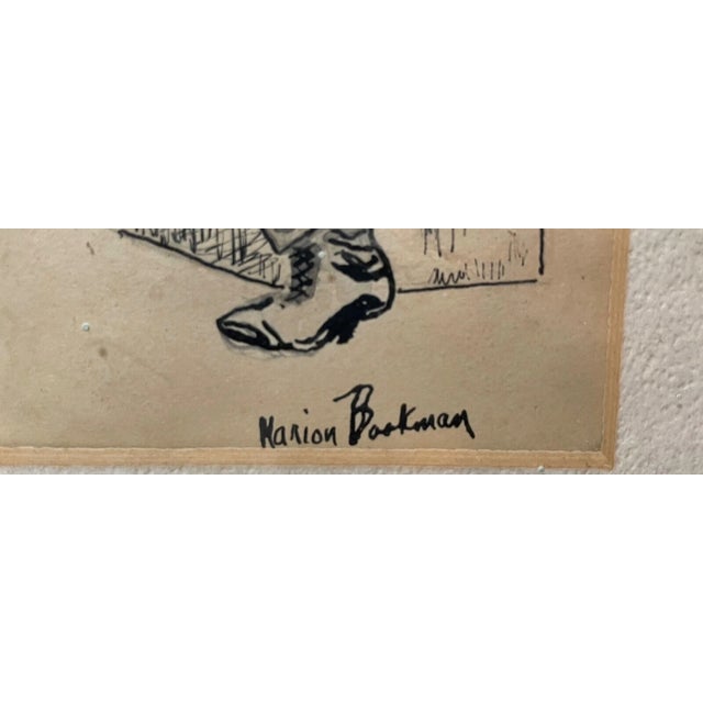 Black Rare Vintage Marion Bookman Cobbler Original Cartoon Illustration Ink Drawing For Sale - Image 8 of 12