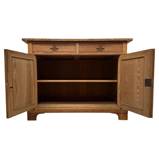 Early 20th Century Antique Edwardian Pitch Pine Cupboard, 1910 For Sale - Image 5 of 13