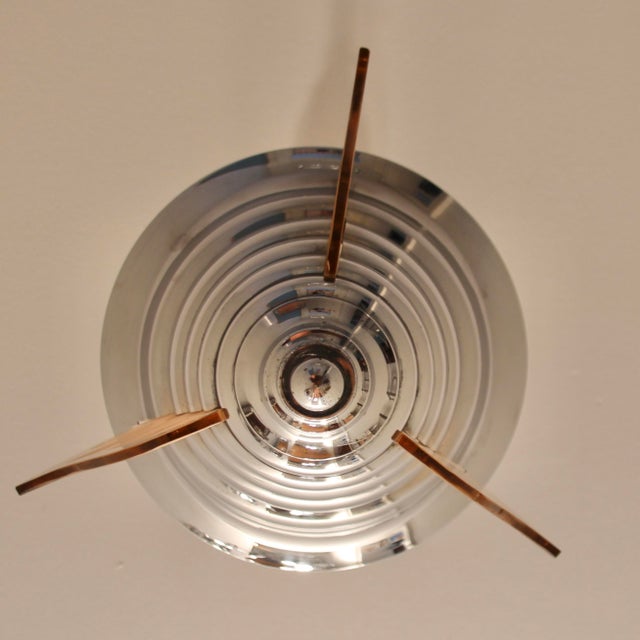 Metal Art Deco Pendant Lamp by Henri Petitot for Maison Petitot, 1930s For Sale - Image 7 of 11
