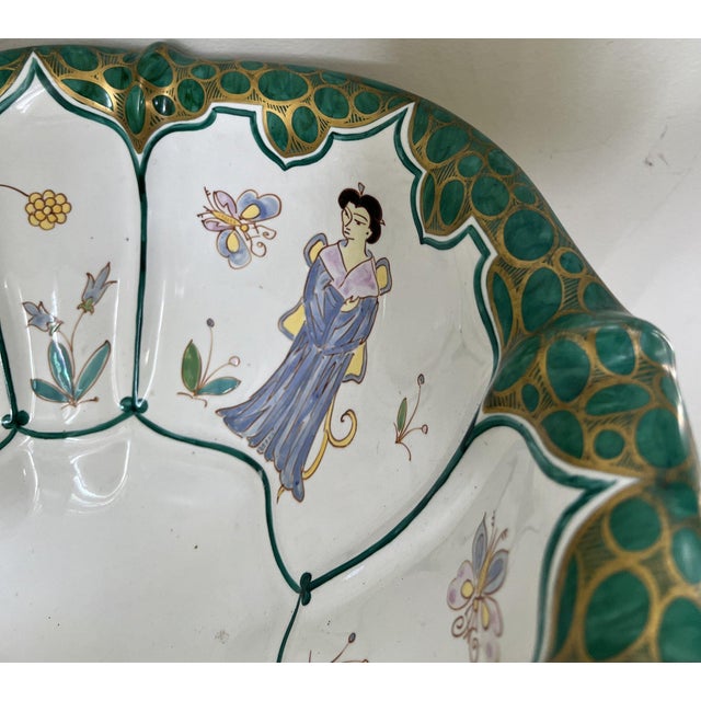 Vintage Sherle Wagner Chinoiserie Hand-Painted Porcelain Sink & Gilt Faucet Set For Sale - Image 16 of 16