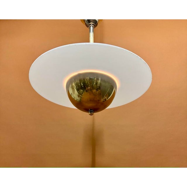 1930s Modern Art Deco Chandelier, 1930 For Sale - Image 5 of 13