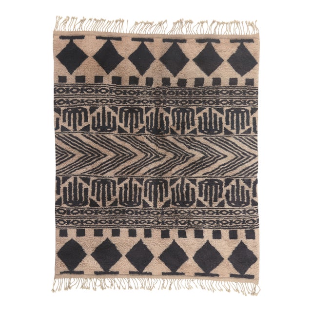 Contemporary Beni Mrirt Moroccan Rug, 07'03 X 08'08 For Sale