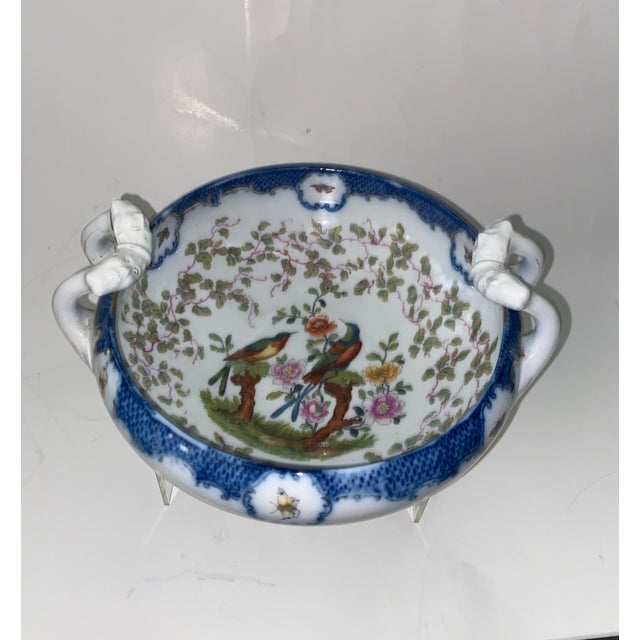 French 19th Century French Sèvres Style Porcelain Centerpiece Bowl With Handles For Sale - Image 3 of 12