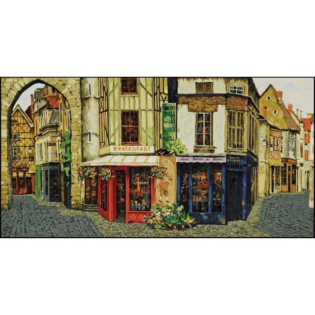 "Salon de The" by Viktor Shvaiko Original limited edition serigraph on canvas, hand embellished This piece is hand signed...