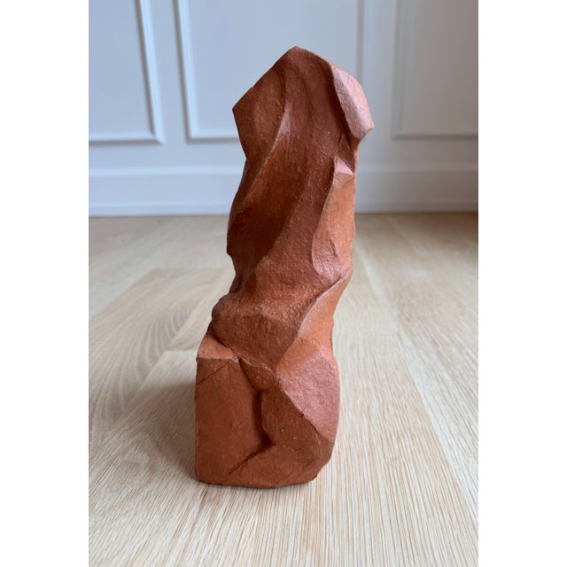 2000 - 2009 Sueko Kawamura Signed Terracotta Abstract Figurative Sculpture, Cubist Style For Sale - Image 5 of 9