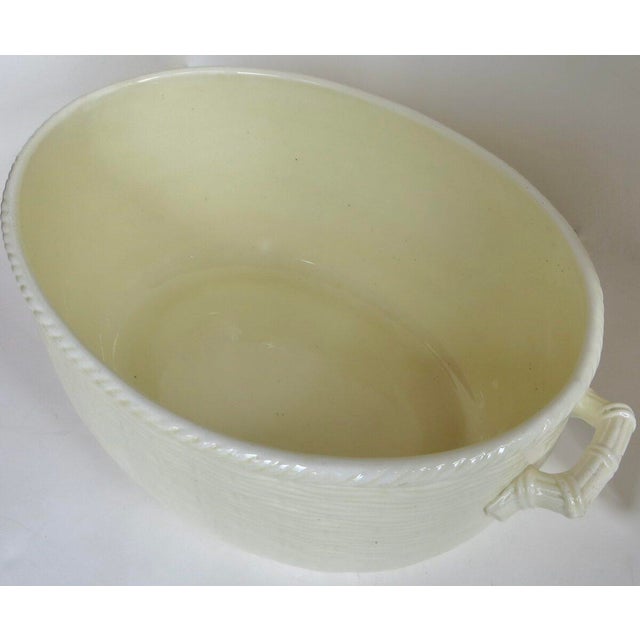 Lovely all original French Provincial late 19th century porcelain slight oval shaped large sized window planter measuring...
