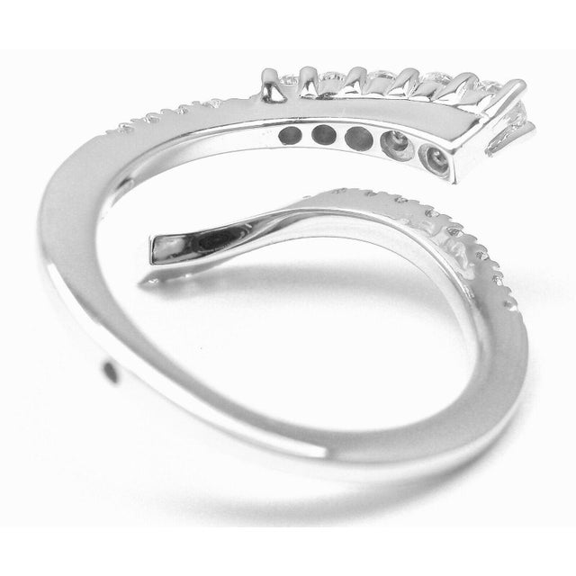 Damiani EDEN 18k White Gold Diamond Band Ring, size 7 For Sale - Image 9 of 9