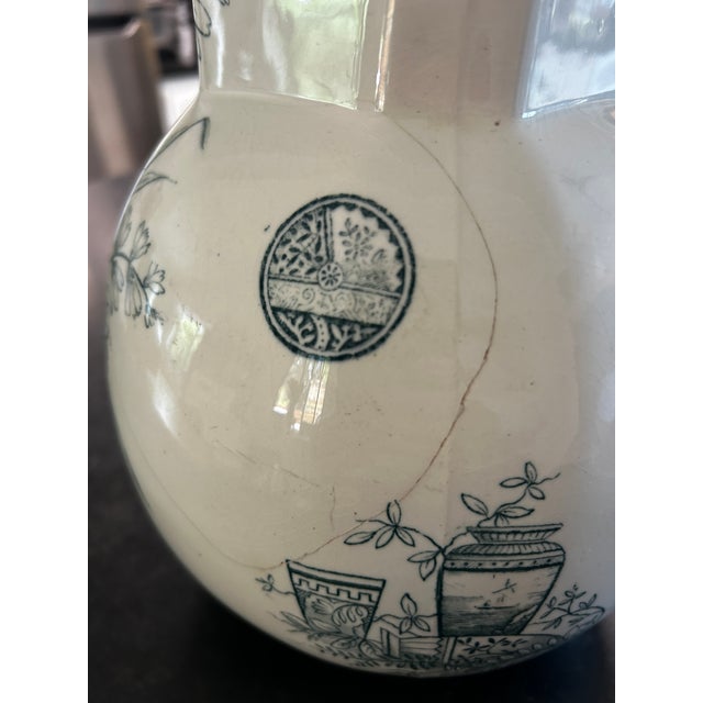 Antique c.w. Turner & Sons Transferware Large Pitcher For Sale In Sacramento - Image 6 of 6