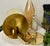 Abstract Late 20th Century Anna New York Gold Ice Bucket Set With Crystal Knob, Bottle Opener & Tongs For Sale - Image 3 of 8
