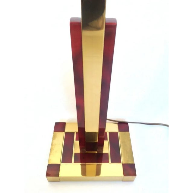 Vintage Golden Table Lamp from Lumica, 1970s For Sale - Image 4 of 5