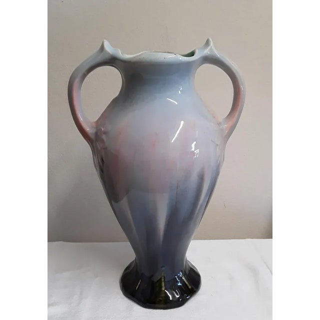 Antique Art Nouveau Vase in Ceramic with Colored Glaze, 1890s For Sale - Image 6 of 6
