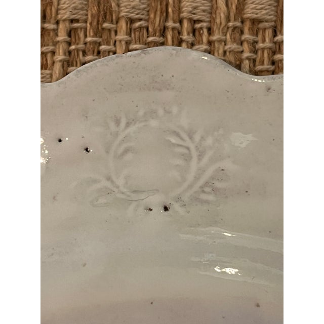 French 1 - Astier De Villatte Handmade French White Ceramic Charger Plate – Signed For Sale - Image 3 of 4