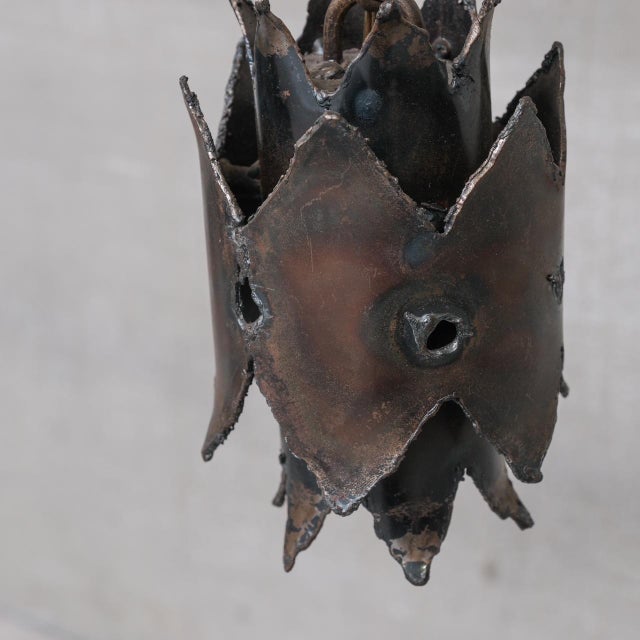 1970s Late 20th Century Brutalist Swedish Pendant Lights, 1970s, Set of 3 For Sale - Image 5 of 9