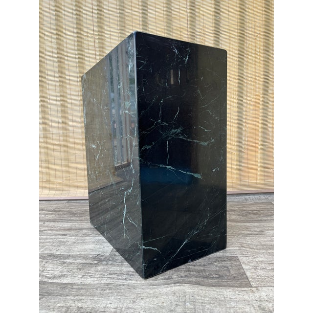 Green Marble Dining Table Base / Pedestal. In the Stone Iternational Italy Style. Circa 1980s. For Sale - Image 15 of 18