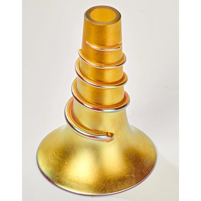 Mid 20th Century Mid-Century Glass Trumpet Lamp Shade For Sale - Image 5 of 5