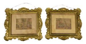 Antique French Rococo Style Gilt Bronze Picture Frames, 1890s, Set of 2