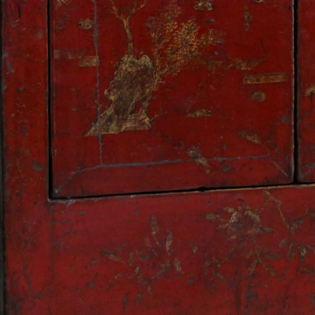 Mid Size Shanxi Red and Gold Cabinet , 1890s For Sale - Image 9 of 10