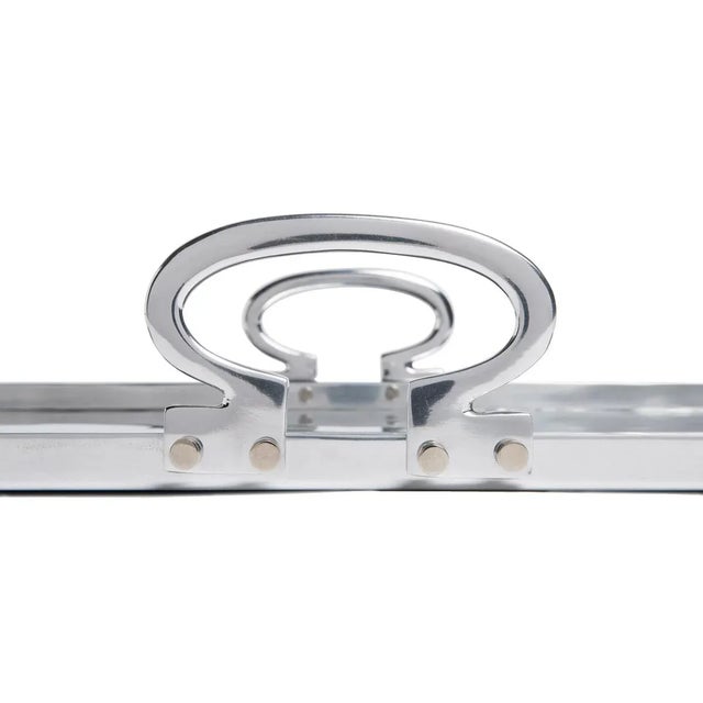 Medium Colony Tray in Polished Aluminum by Aldo Cibic for Paola C. For Sale - Image 4 of 8