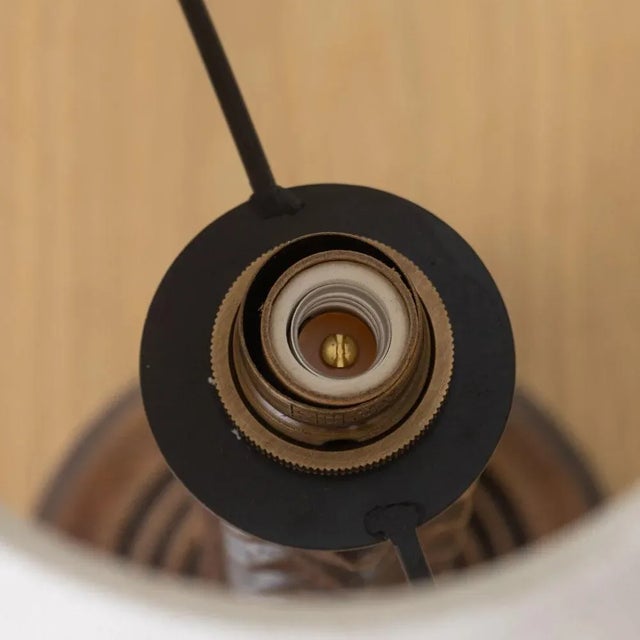 Wood 1940s French Carved Wood Lamp by Charles Dudouyt For Sale - Image 7 of 11