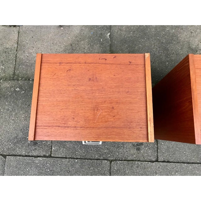 Wood Vintage Danish Teak Nightstands, 1970s, Set of 2 For Sale - Image 7 of 8