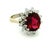 Vintage Pink Tourmaline Diamond Cluster Ring 14k White Gold 4.65 Ct, Size 8 For Sale - Image 14 of 14
