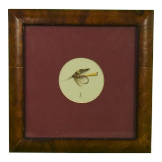 1990s Hardys Favourite Wet Trout Fly Watercolour by Harry Spencer For Sale