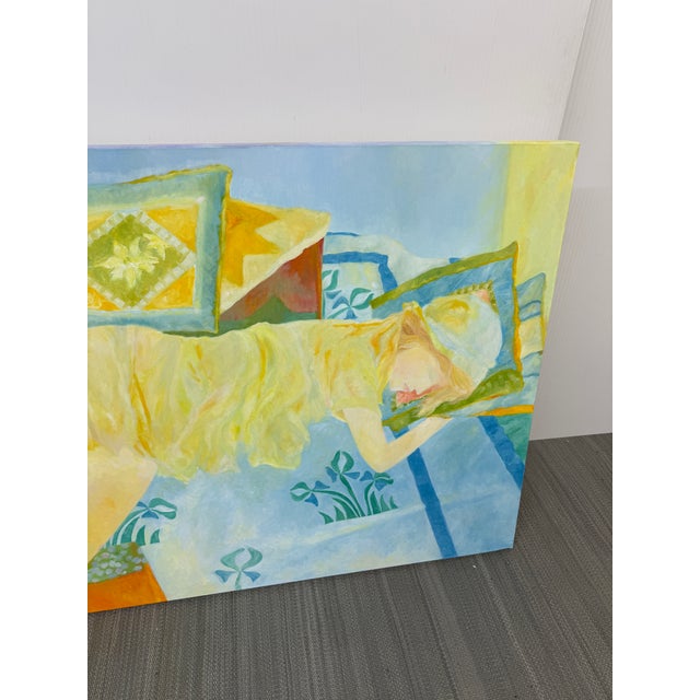 2010s Philip Dizick "Reclining Model" Original Painting For Sale - Image 5 of 12