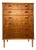 Danish Teak Chest of Drawers with Lock For Sale