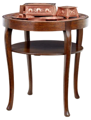Antique Arts and Crafts Copper Tray Table, 1890s