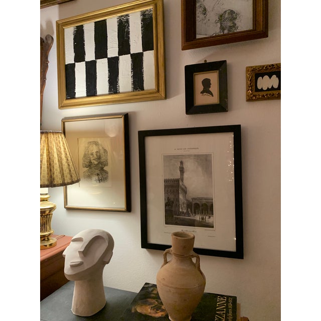 Wood Contemporary Abstract Art on Canvas, Framed For Sale - Image 7 of 9