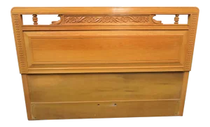 Early 20th Century Oak Jacobean Carved Full Size Headboard