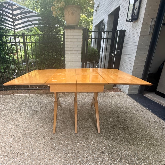 Mid-Century Modern Mid Century Modern Drop Leaf Dining Table & 4 Chairs For Sale - Image 3 of 17