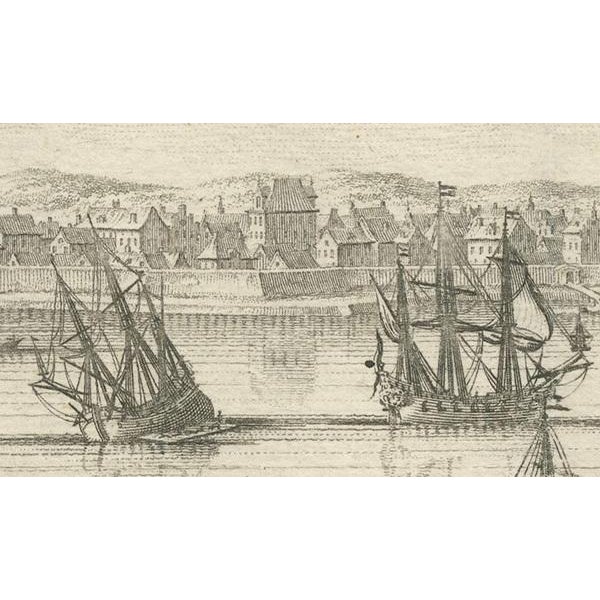 Erik Dahlberg, Maritime Majesty: The 17th-Century Skyline of Kalmar in Sweden, 1693, Paper For Sale - Image 3 of 9