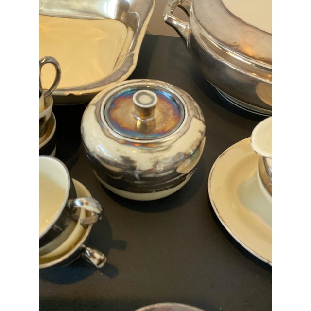 1940s Johann Haviland Bavaria Sterling Rimmed Dishes - 132 Pieces For Sale - Image 12 of 12