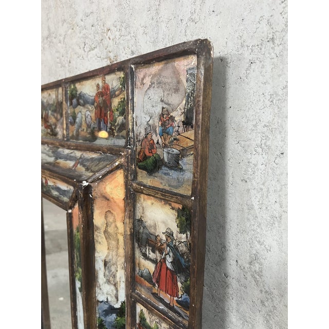 Handpainted Italian Mirror, 1920s For Sale - Image 4 of 9