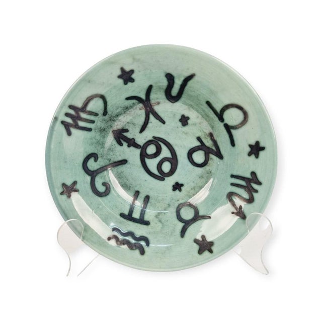 Mid-Century Modern Ceramic Decorative Plate with Horoscope Motif by Géza Gorka, 1960s For Sale - Image 3 of 10