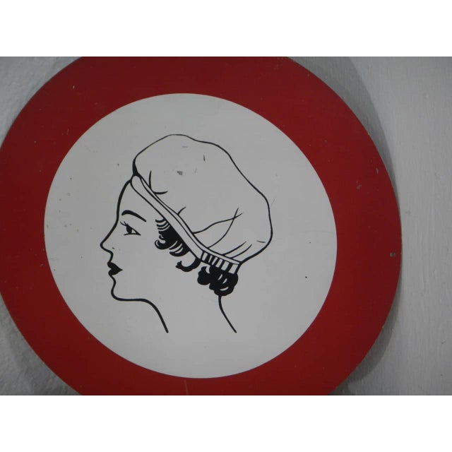 Sign Mandatory Use of Swimming Caps, 1950 For Sale - Image 6 of 10