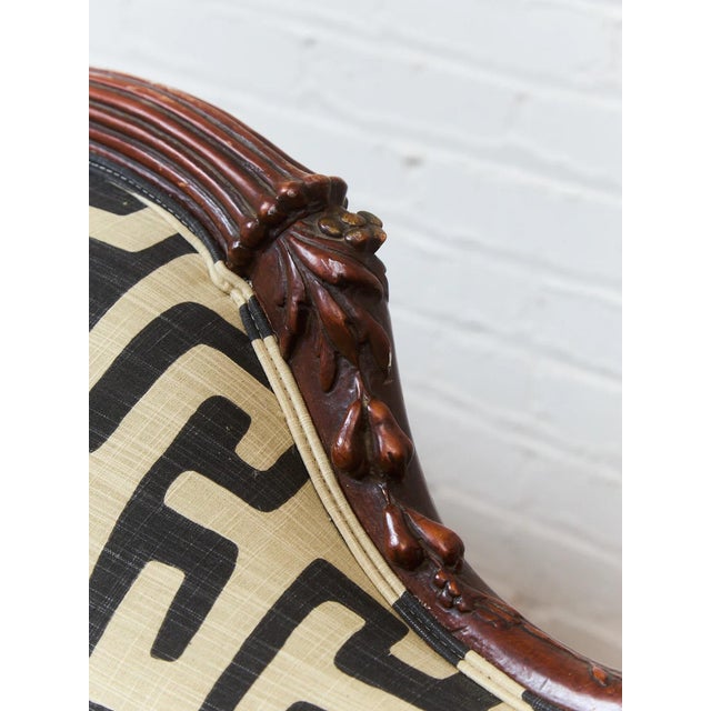 Wood Vintage Victorian Chaise Lounge Sofa Carved Wood Frame For Sale - Image 7 of 12