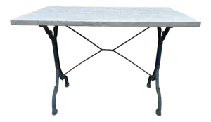 Bistro Table in Marble and Cast Iron