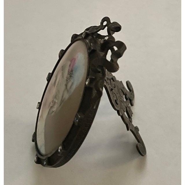 J. Zasche Signed Porcelain Miniature, Circa 1840 Royal Vienna Porcelain Factory For Sale - Image 4 of 6