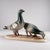Large Ceramic Porcelain Doves Figurine from Porzellanmanufaktur Katzhütte Hertwig, Germany, 1930s For Sale - Image 3 of 9