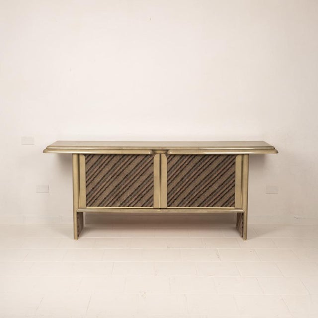 1980s Sideboard in Parchment and Missoni Fabric by Angelo Mazzola for Salpol, 1980 For Sale - Image 5 of 18