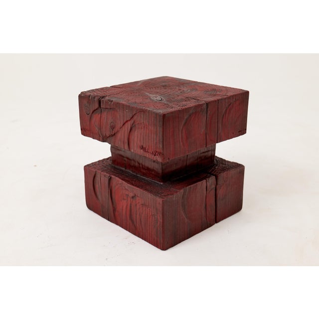 Hardwood Sculptural Stool by Logniture For Sale - Image 4 of 10