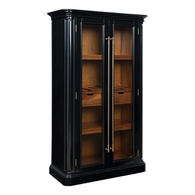 Veneto Solid Wood Black Bookcase by Furniture Classics For Sale