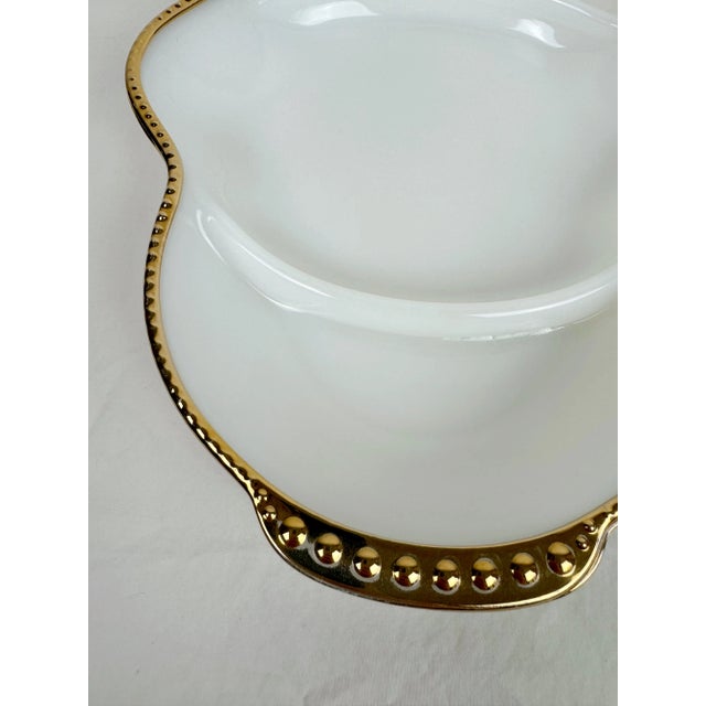 Anchor Hocking 1950s Anchor Hocking Fire King White Milk Glass Divided Platter For Sale - Image 4 of 7