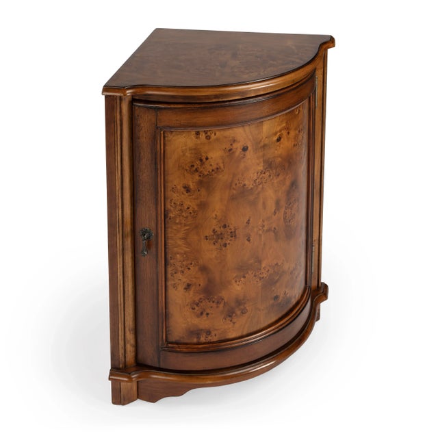 Brown Durham Corner Cabinet, Medium Brown For Sale - Image 8 of 13