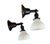 Metal Circa 1920’s Clam Broth Shade Wall Sconces, a Pair For Sale - Image 7 of 8