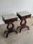 Duncan Phyfe Pair of Vintage Marble-Top Lyre Pedestal Tables For Sale - Image 4 of 15