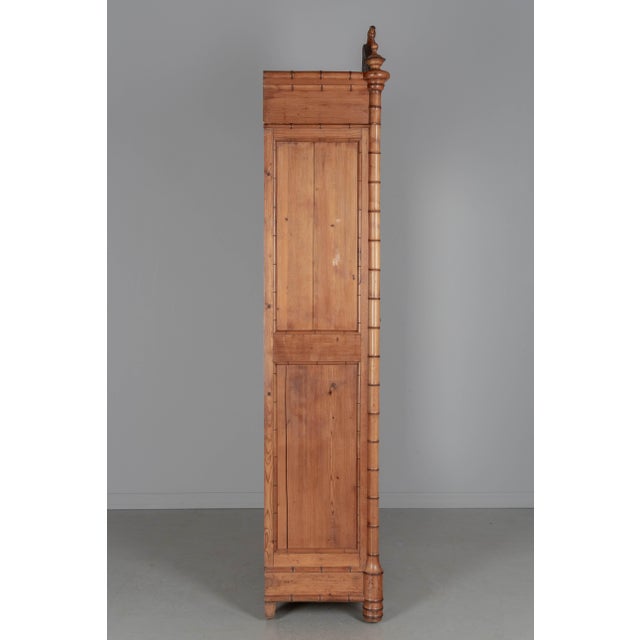 19th Century 19th Century French Faux Bamboo Armoire or Wardrobe For Sale - Image 5 of 11
