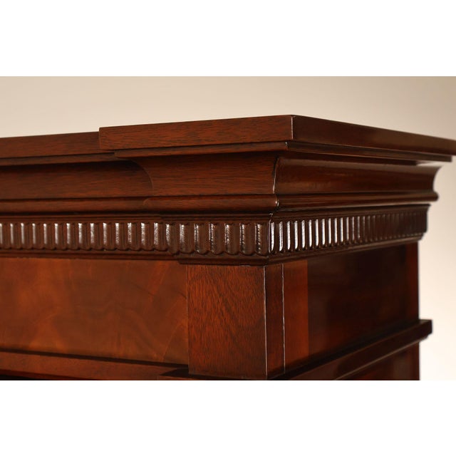 Sligh Dorset Flame Mahogany Grandfather Clock For Sale In Philadelphia - Image 6 of 18